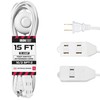Iron Forge Cable 15 ft 3 Outlet White Extension Cord