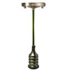 Black Colour Ceiling Rose Fabric Flex Hanging Pendant Lamp Holder