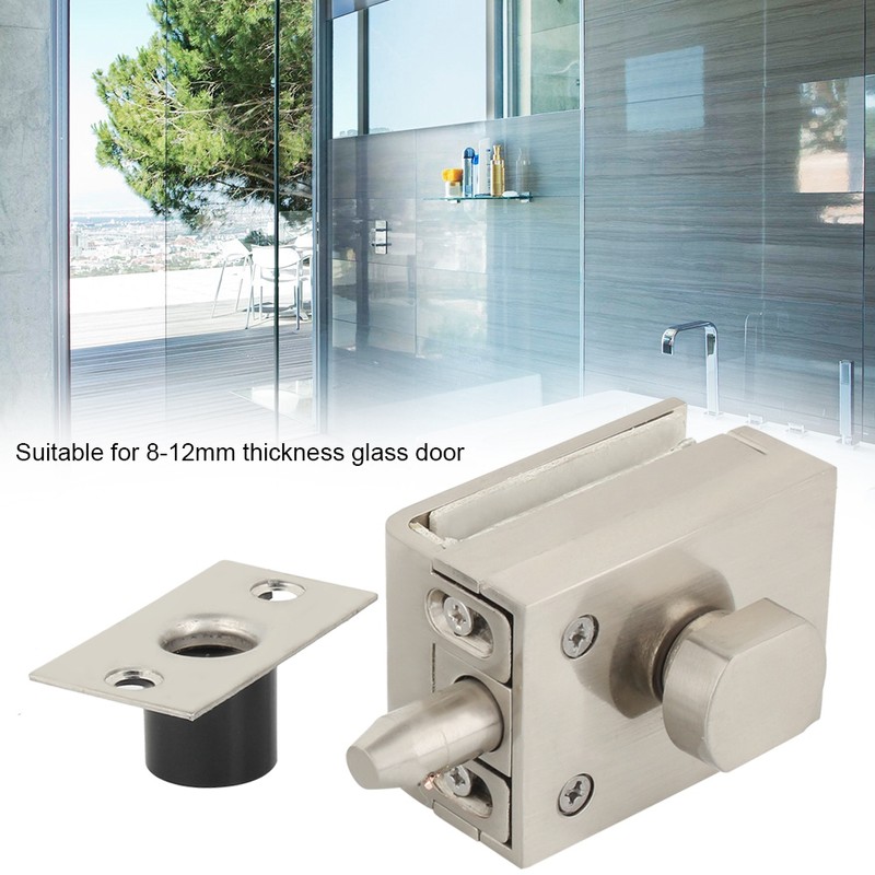 Glass Door Bolt Lock Latch Rotary Knob for Home Hotel