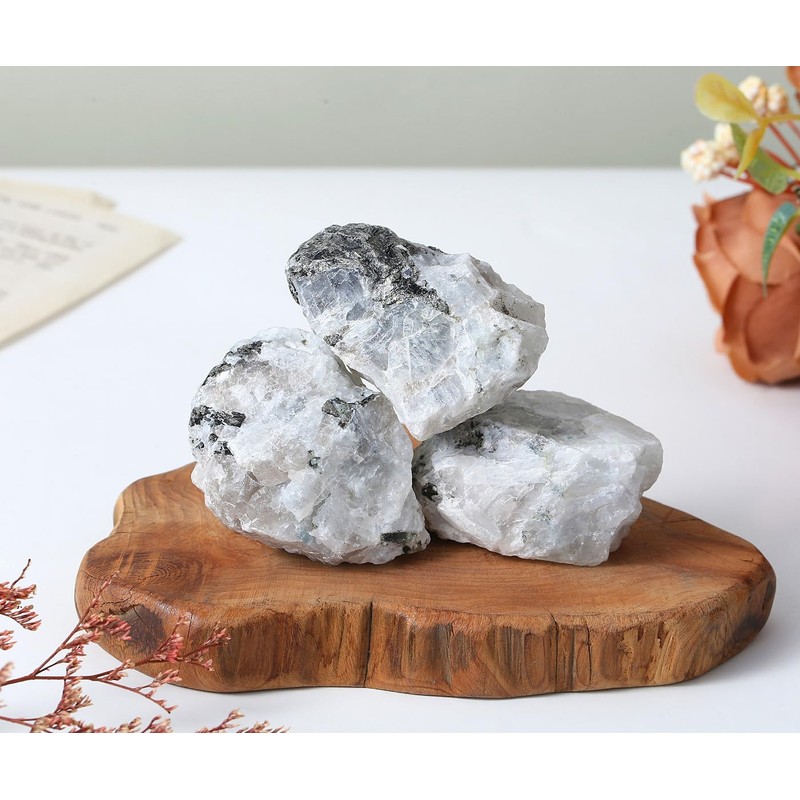 XIANNVXI Moonstone Large Rough Stone Crystals Premium Waterstone Moonstone Real
