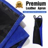 QeeLink Leather Work Shop Apron with 6 Tool Pockets Heat