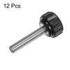 HARFINGTON 12pcs Knurled Knobs M5 x 25mm Male Thread 16mm