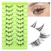 10 Pairs Cartoon False Eyelashes Korean Asian False Eyelashes Anime