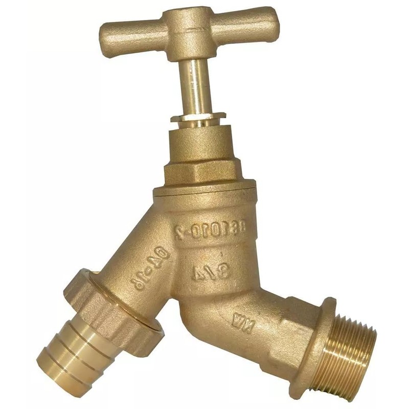 TC Garden Hose Union BIB TAP 1/2" Brass with Wall