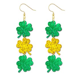 INLOLLY St Patricks Day Earrings Lightweight St Patrick's Day Accessories for Women Cute Leprechaun Shamrock Jewelry Shirt Costume Gifts