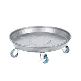 RIAMTGCX Plant Caddy with Wheels, Heavy Duty Plant Stand with Universal Wheels (16 inch, Silver)