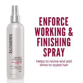 Scruples Enforce Working & Finishing Hair Spray - Multipurpose Extra Hold Hair Spray for Styling + Defining - Lock Styles in Place with Lightweight & Volumizing Hair Care (8.5 oz)