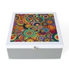 CafePress Funky Retro Pattern Mirrored Jewelry Box, 7"x7"x3"