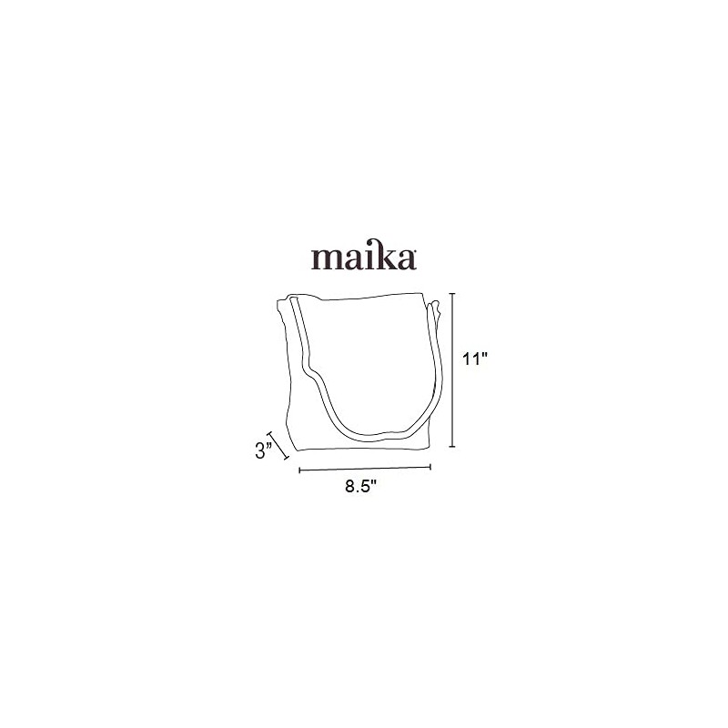MAIKA Recycled Canvas City Sling Crossbody Bag, Stripes Charcoal, Grey
