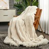 Cozy Bliss Faux Fur Throw Blanket for Couch, Cozy Warm
