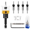 Countersink Drill Bit Set Depth Stop Practical Countersink Wood Drill