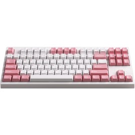 VORTEXKEYBOARD Multix TKL, Spring(Pink), Cherry Profile Double Shot keycap, Hot swappable, programable, Supports Mac and Windows(Cherry MX Red)