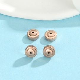 Rose Gold Earring Backs for Droopy Ears, Large Earring Backs - 4Pcs Rose Gold Pierced Earring Replacements for Studs Heavy Earrings, Studs, and Diamonds,Earring Lifter Support Backings