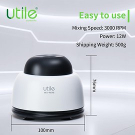 Utile Mini Vortex Mixer with Touch Function, Lab Paint Shaker, Lab Vortexer for Tubes,Include 120 pcs Stainless Steel Mixing Balls, 4424.3004.1B