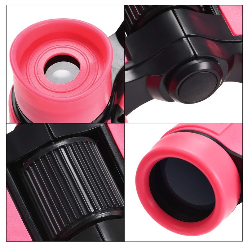 sourcing map Binoculars 4X30 Compact Foldable Binoculars Shock Proof Pink
