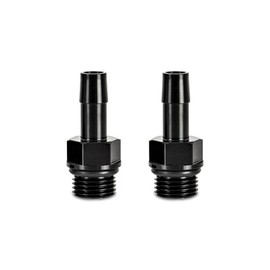 Mishimoto 2pcs M16x1.5 3/8in Aluminum Catch Can Fitting Black (MMFT-M16-38BK)