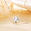 Kelli Myers 14K Gold Necklace for Women Crystal Solitaire 1.5