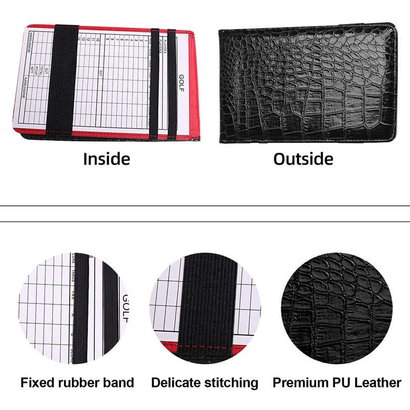 MiOYOOW Leather Scorecard, Large Size Leather Scorecard Holder Stat Tracker