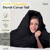 EGYPTO Polycotton Black Single Duvet Cover Set - Soft, Breathable