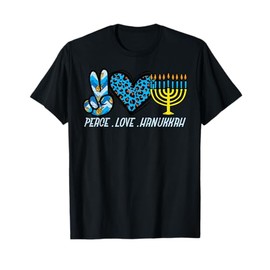 Peace Love Hanukkah Jewish Hanukkah Chanukah Men Women Kids T-Shirt