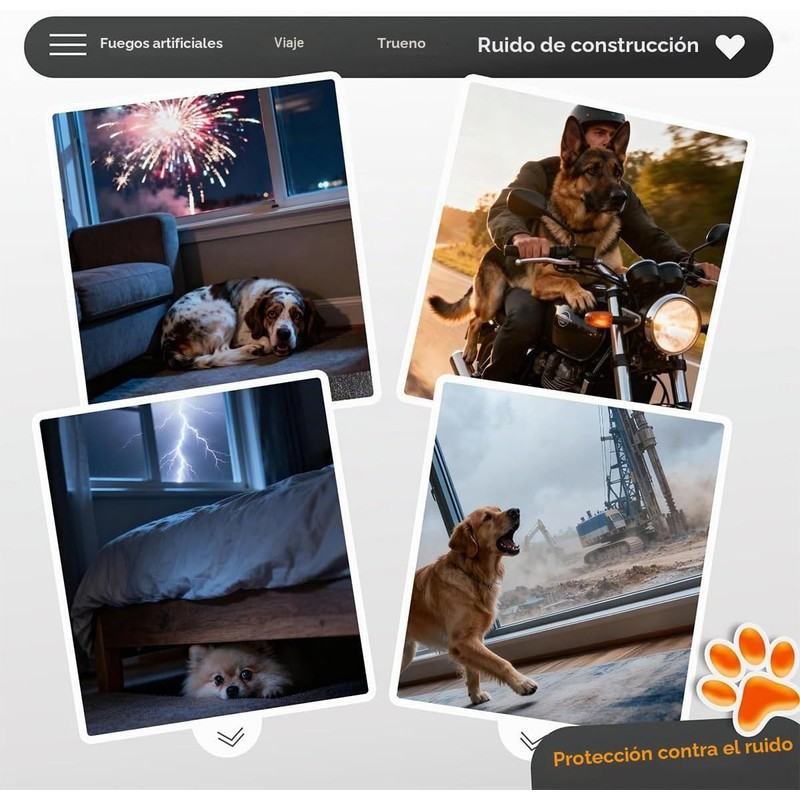Orejeras Contra Ruido Para Perro, Ajustables Protector, Audifonos Para Pirotecnia
