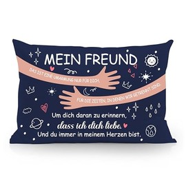 Aosumin Mein Freund das ist eine Hug nur für Dich für die Zeiten in denen wir getrennt sind Kissenbezug für Freund Geburtstag Weihnachten Geschenk Boyfriend Hug Pillowcases (Freund-b)