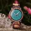 BOBO BIRD Mens Wooden Watch Analog Quartz with Week Display