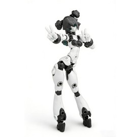 Pipigirl x QUANKAI Studio Collectible Action Figure Kits, Magnetic Design Mecha Musume, Finished Product with Coloring Anime Style 1:12 Scale Collectible Action
