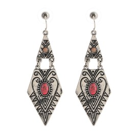 GretWal Boho Turquoise Earrings for Women Vintage Western Dangle Earring for Women, Brass, created turquoise red turquoise