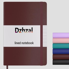 Dzhzal College Diary Lined Medium 5" x 7" A5, 160 Pages, 100gsm Thick Paper, Leather Hardcover Lined, Journals for Writing Notes for Office Work School Business