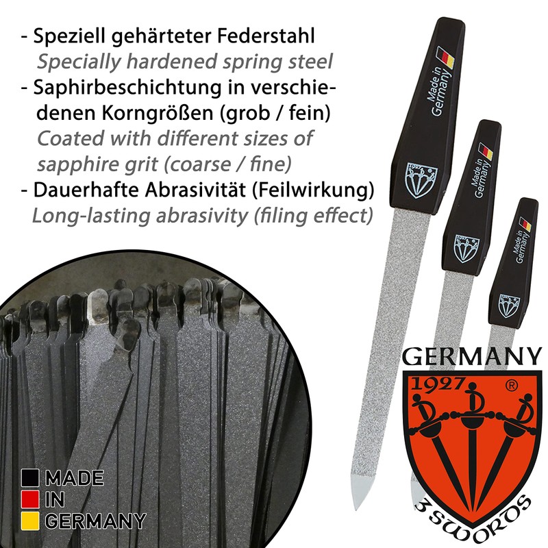 DREI SCHWERTER Set of 5 Nail Files Sapphire Nail Files
