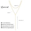 Luxval Long Pearl Necklace for Women Gold Layered Lariat Y-Shaped