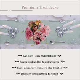 Non-Woven Table Runner Eucalyptus Green 30 x 25 m, Decorative Disposable Table Runner for Birthdays, Weddings, Christmas, Colourful Party Decoration