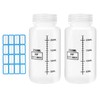 Pack of 2 Wide Mouth Plastic Bottles, 250 ml, Laboratory