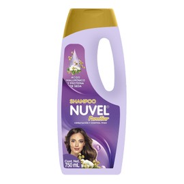Nuvel Shampoo Anti Frizz con Ácido Hialurónico y Proteína de Seda 750 ml | Hidratación Profunda | Control de Encrespamiento | Cabello Suave Sedoso y Brillante | Para Todo Tipo de Cabello