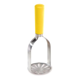 Loisa | Stainless Steel Masher | Kitchen Utensil for Potatoes, Plantains, Beans | Latin Kitchenware | Yellow Masher