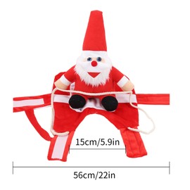 Dog Costume Christmas, Dog Cat Santa Costume Santa Claus Riding on Pet Small Large Dog Outfit, Warm Cute Dog Coat, Funny Gift Suits for Christmas, Party, Birthday, S