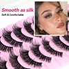 CINYOLA 10 Pairs Mink Lash Fluffy Wispy False Eyelashes, Cat