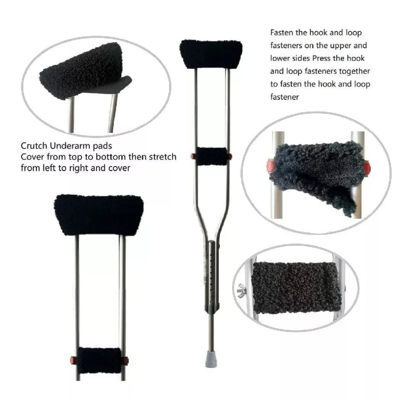 Uu-zhang Muletas Universales Para Axilas, Mango De Algodón P