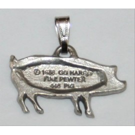 Pig Hog Harris Fine Pewter Pendant USA Made