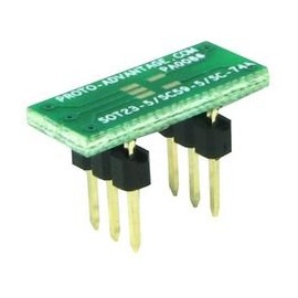 Adaptor, SOT23-5/SC-74A to DIP-6, 0.95MM | PROTOTYPING Boards/BREADBOARDS PCB, 1 X Qty - PA0086