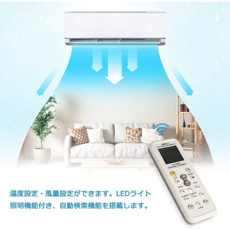 YFFSFDC Air Conditioner Remote Control, Universal K-1028E Compatible with 1000
