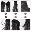 PH PandaHall 2 Pairs Leather Lace-in Boot Zipper Inserts, 6.1