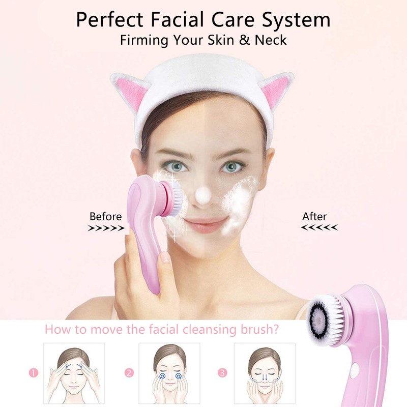 6 in 1 Facial Clean Brush USB Charging Facial Cleansing