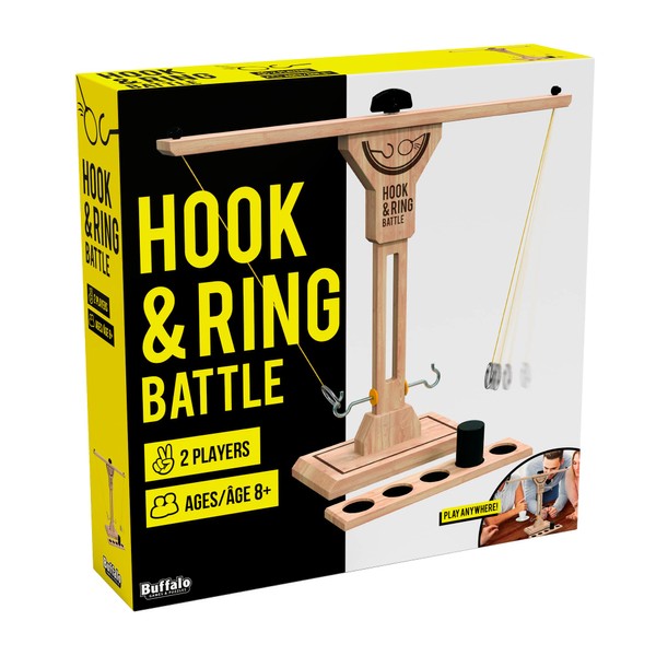Buffalo Games - Hook and Ring Battle - Ultimate Fast Paced Party Game for 2 Players