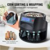 VEVOR FCJ Coin Sorter and Counter with Roller 300 Coins
