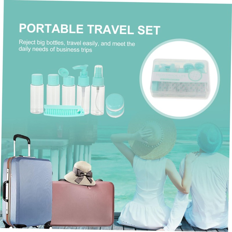 Mikinona 11pc Travel Toiletries Bottles Set Refillable Empty Travel Bottles