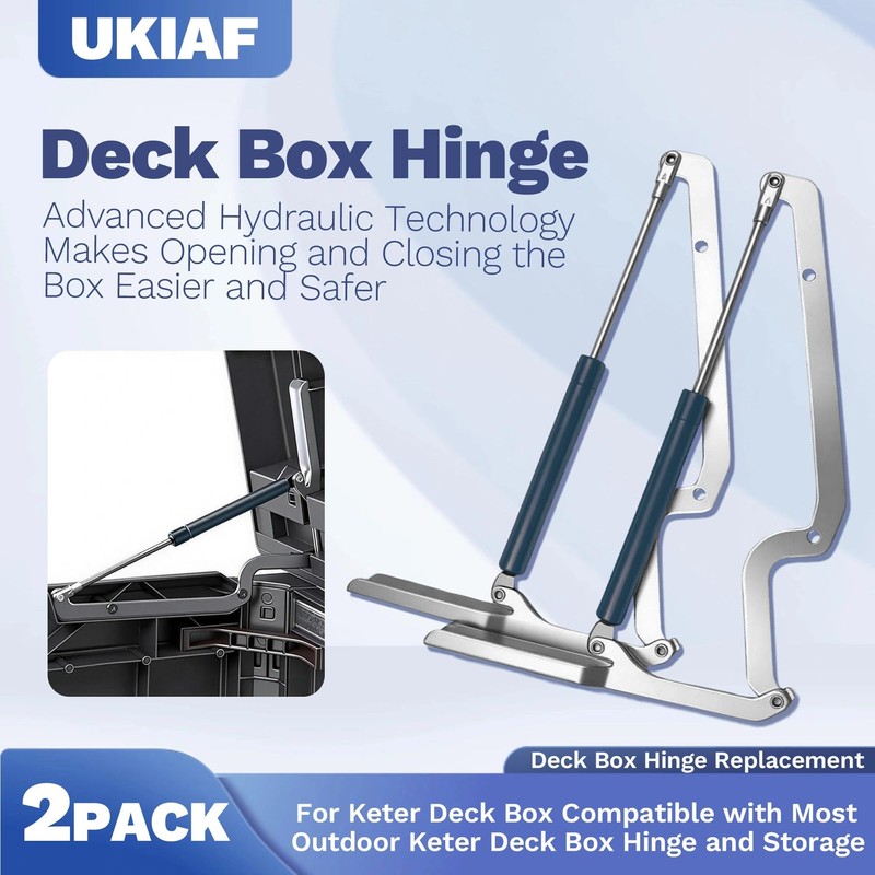 2 Pack Keter Deck Box Hinge Replacement for Keter Outdoor