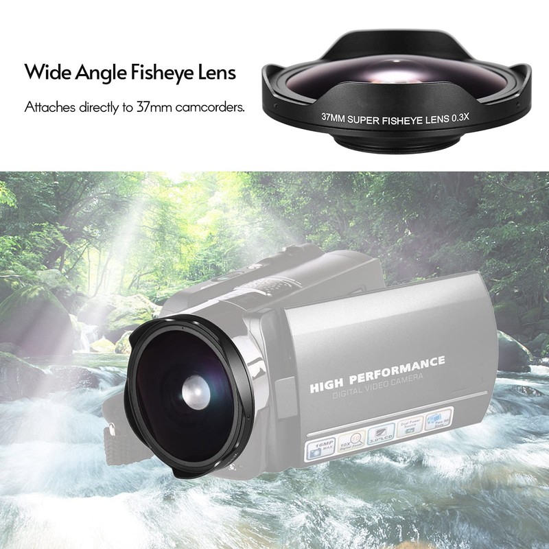 Andoer 37MM 0.3X Ultra Wide Angle Fisheye Lens with Lens