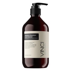 Vinci Botanicals Bergamot Geranium Hand Cleanser | Gentle Exfoliating Hand Wash | Cleanses & Hydrates Skin | Made with Essential Oils | Cruelty, Vegan & Paraben Free | Sweet & Fresh Aroma | 500 ml